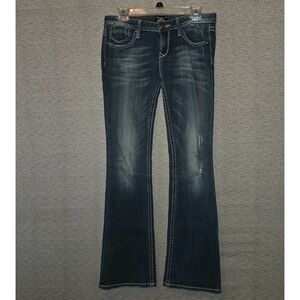 REROCK for Express Bootcut Jeans Lowrise Flare 32x32/ 6R  Blue Denim Y2K 2000s